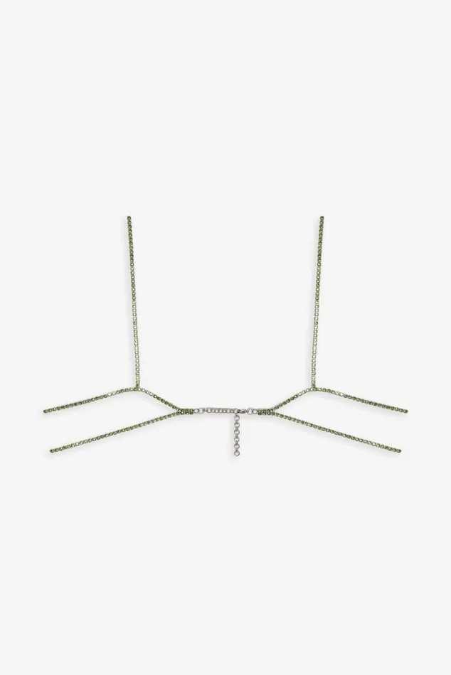 For Love and Lemons Tops Tulip Grid Rhinestone Bralette Green 8211 Women For Love and Lemons Tops Tulip Grid Rhinestone Bralette Green 8211 Women