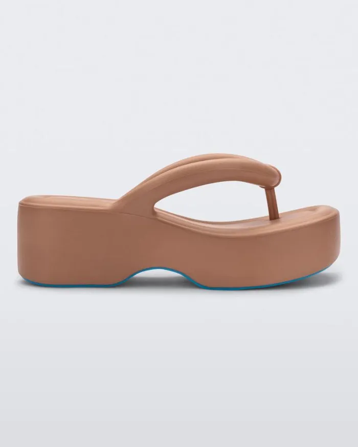 Free Platform Brown Women Melissa Flip Flops