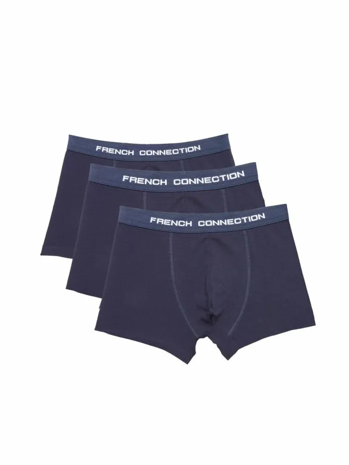 French Connection 3 Pack Connection Boxers Marinemarinemarine Men Underwear and Socks
