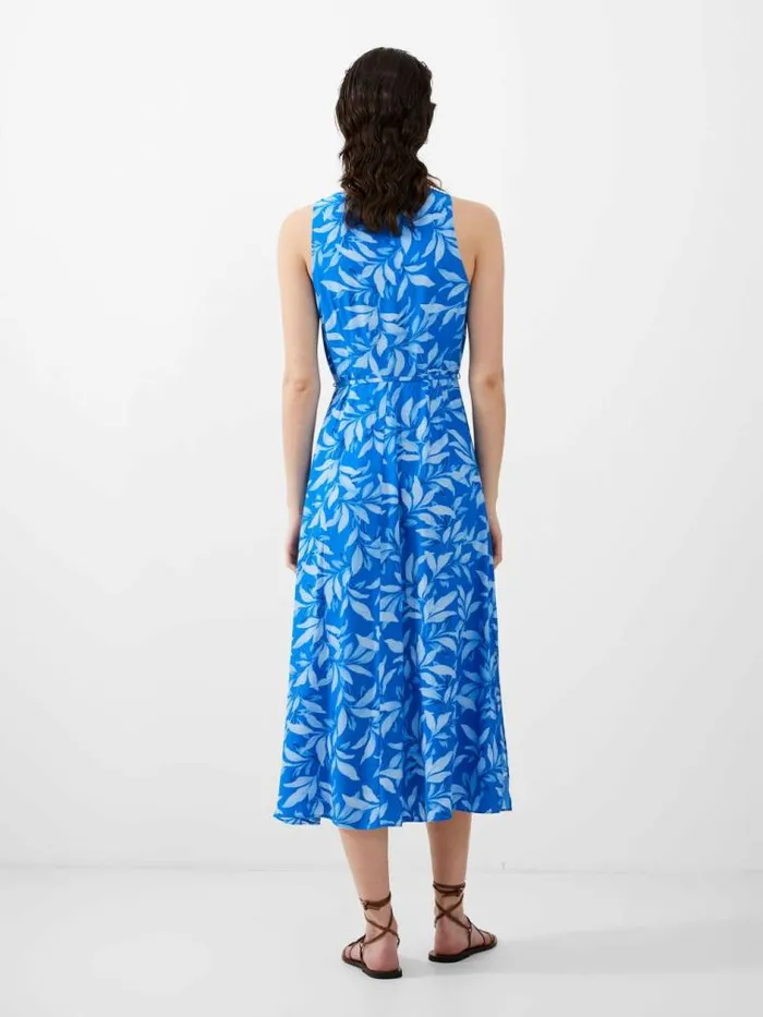 French Connection Avalina Delphine Midi Dress Blue Sea Star Women Dresses