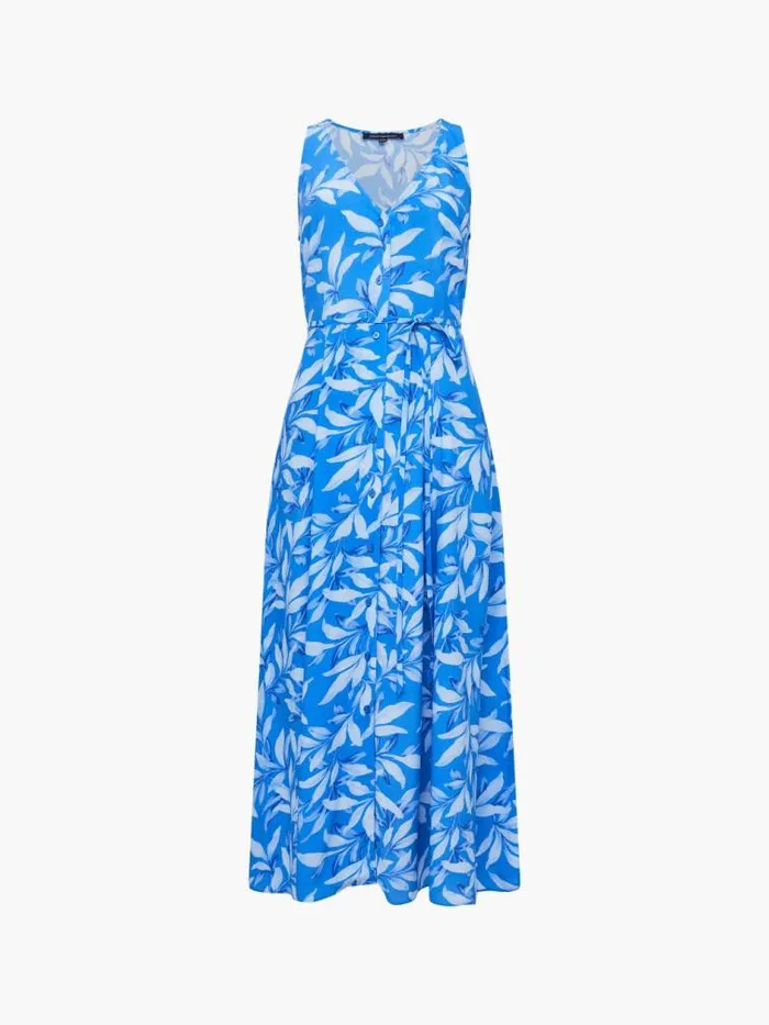 French Connection Avalina Delphine Midi Dress Blue Sea Star Women Dresses