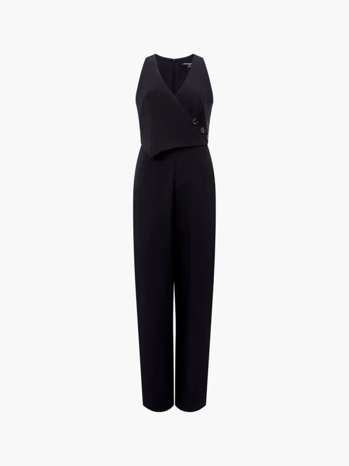 French Connection Azra Twill Jumpsuit Blackout Women Jumpsuits and Playsuits