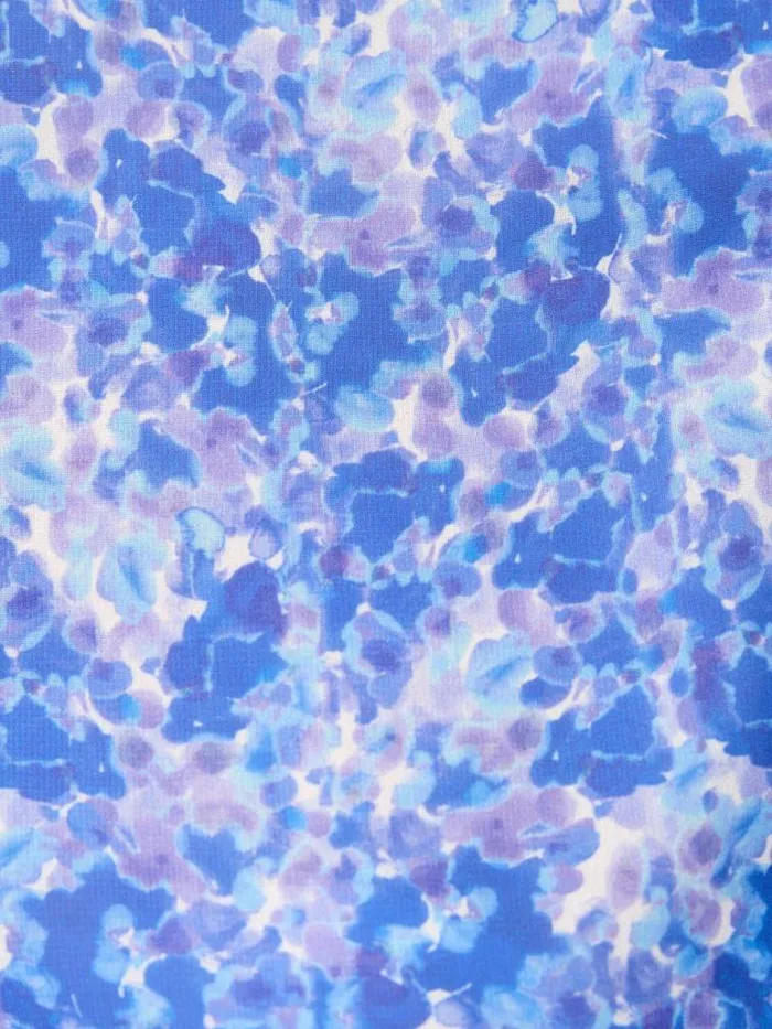 French Connection Cass Henley Button Down Top Blue Multi Women Tops