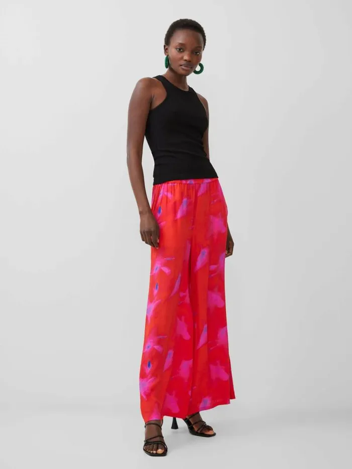 French Connection Christy Eco Delphine Trousers Raspberry Soraurora Women Trousers