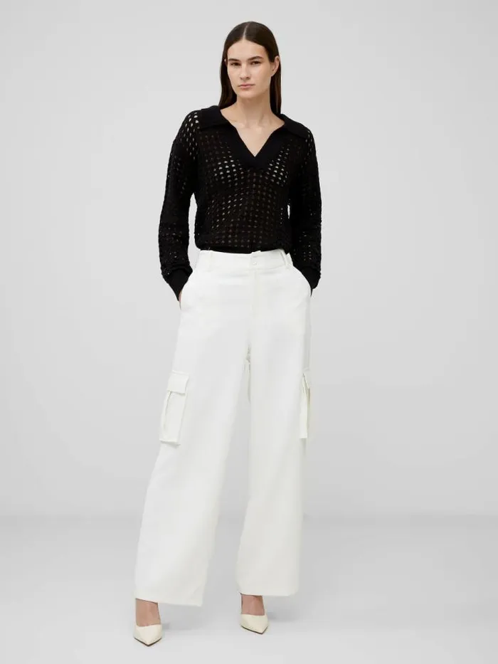 French Connection Combat Trousers Summer White Women Trousers