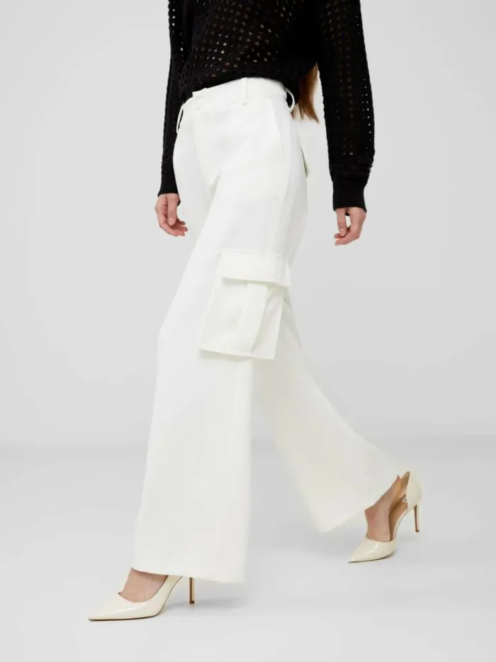 French Connection Combat Trousers Summer White Women Trousers