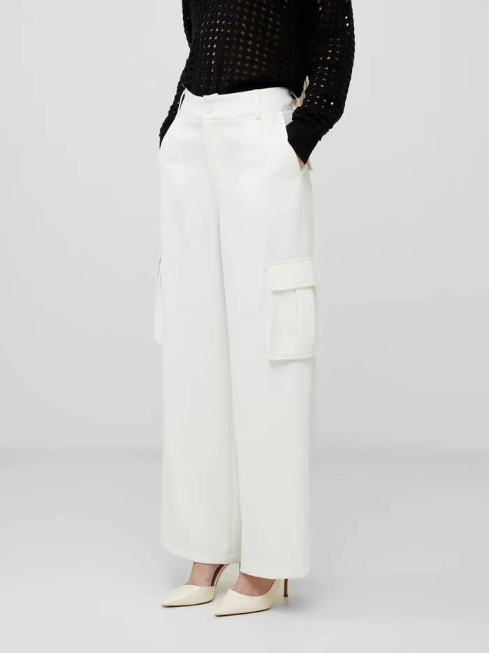 French Connection Combat Trousers Summer White Women Trousers