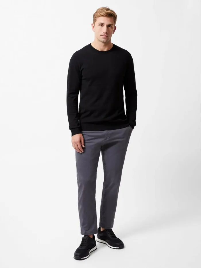 French Connection Crew Neck Knit Jumper Black Men Knitwear