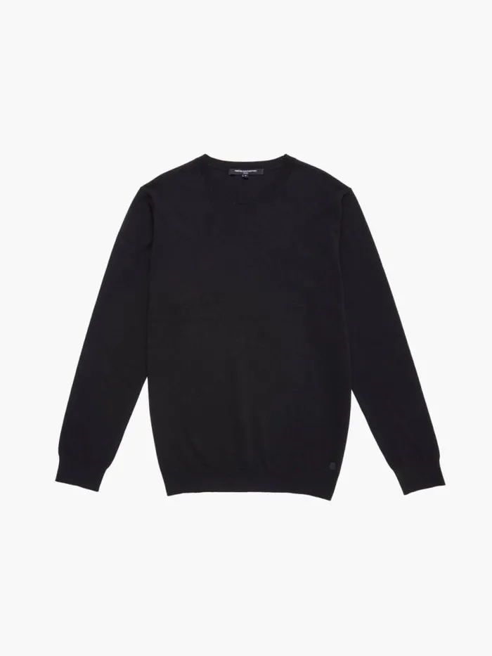 French Connection Crew Neck Knit Jumper Black Men Knitwear