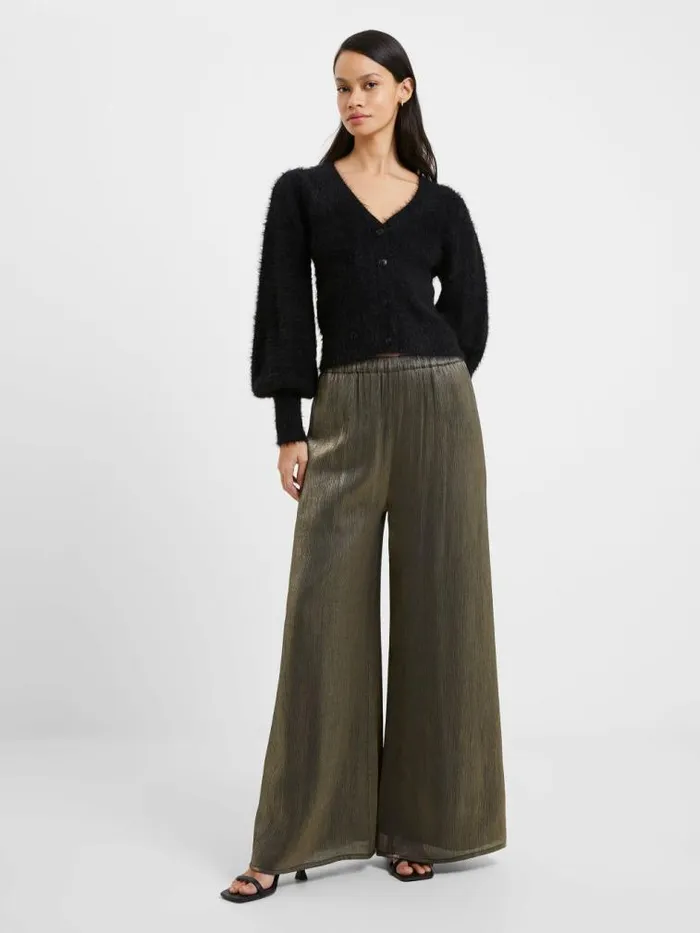 French Connection Dafne Shine Wide Leg Trousers Shine Women Trousers