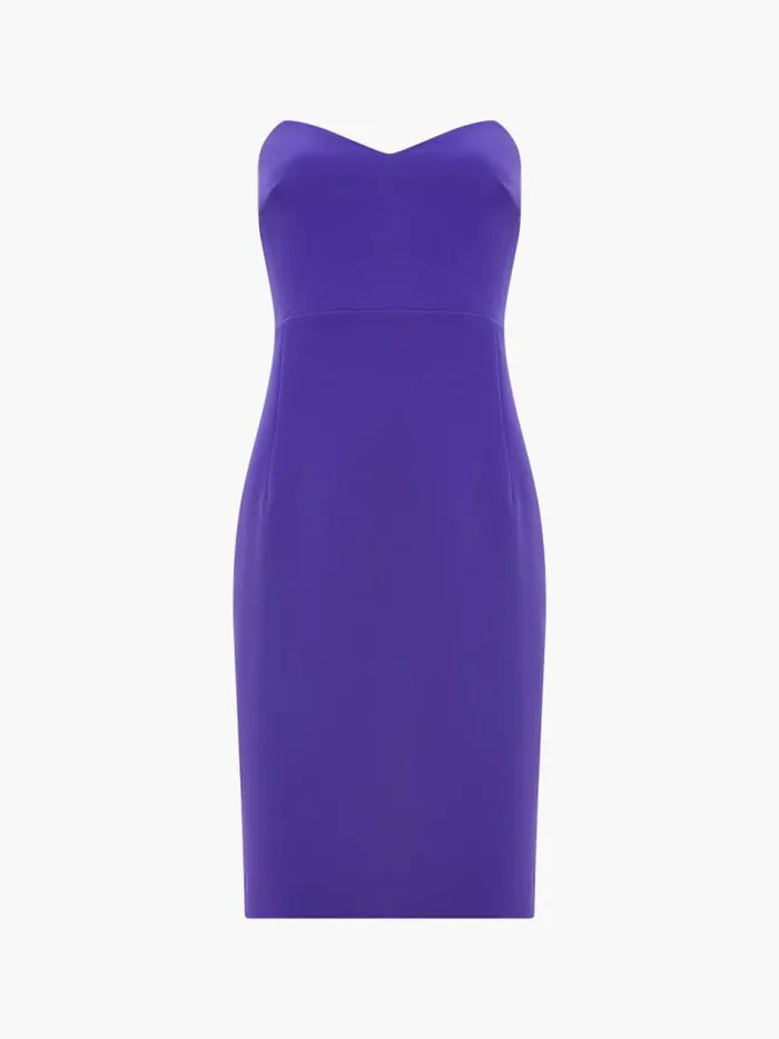 French Connection Echo Crepe Mini Dress Cobalt Violet Women Dresses