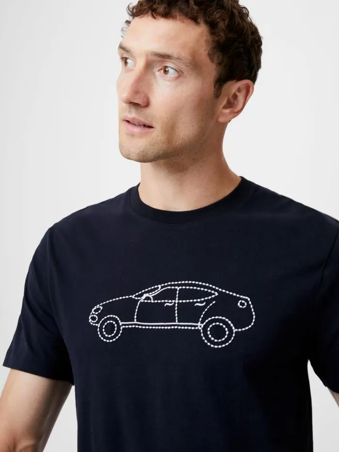 French Connection Embroidered Sports Car Graphic TShirt Marine Men TShirts and Polo Shirts French Connection Embroidered Sports Car Graphic TShirt Marine Men TShirts and Polo Shirts