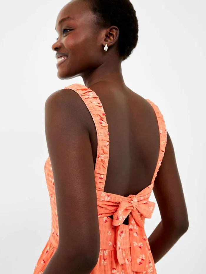 French Connection Erin Gretta Dress Coral Multi Women Dresses