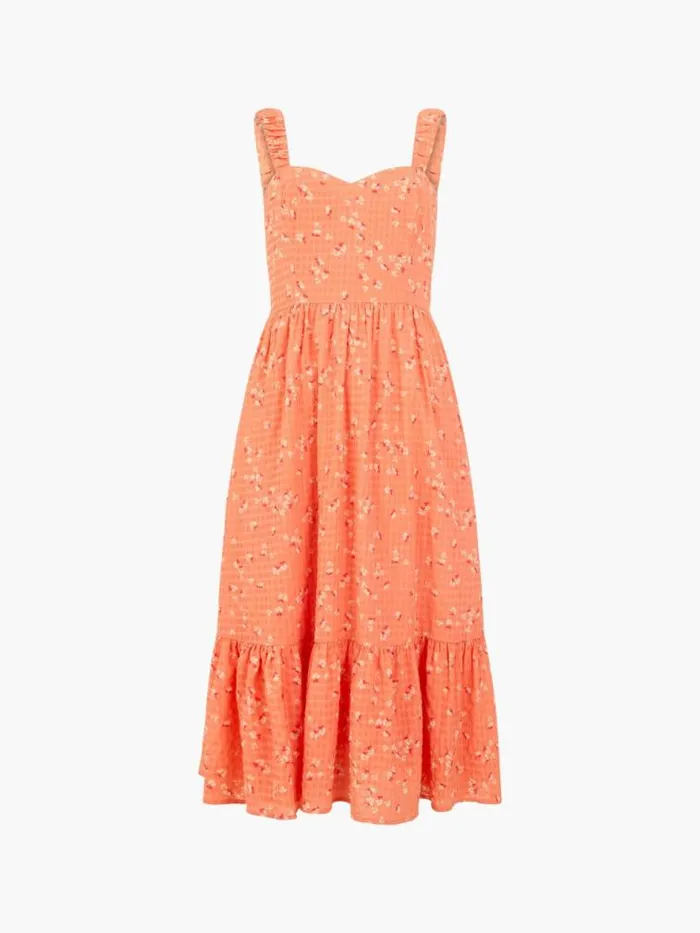 French Connection Erin Gretta Dress Coral Multi Women Dresses