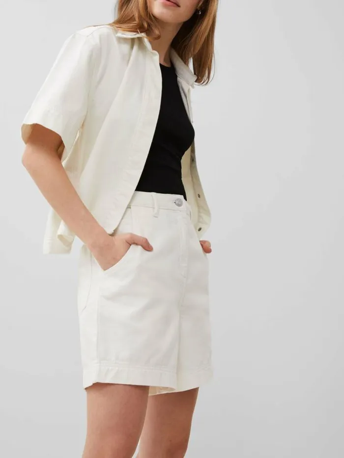 French Connection Finley Denim Shorts Ecru Women Coords