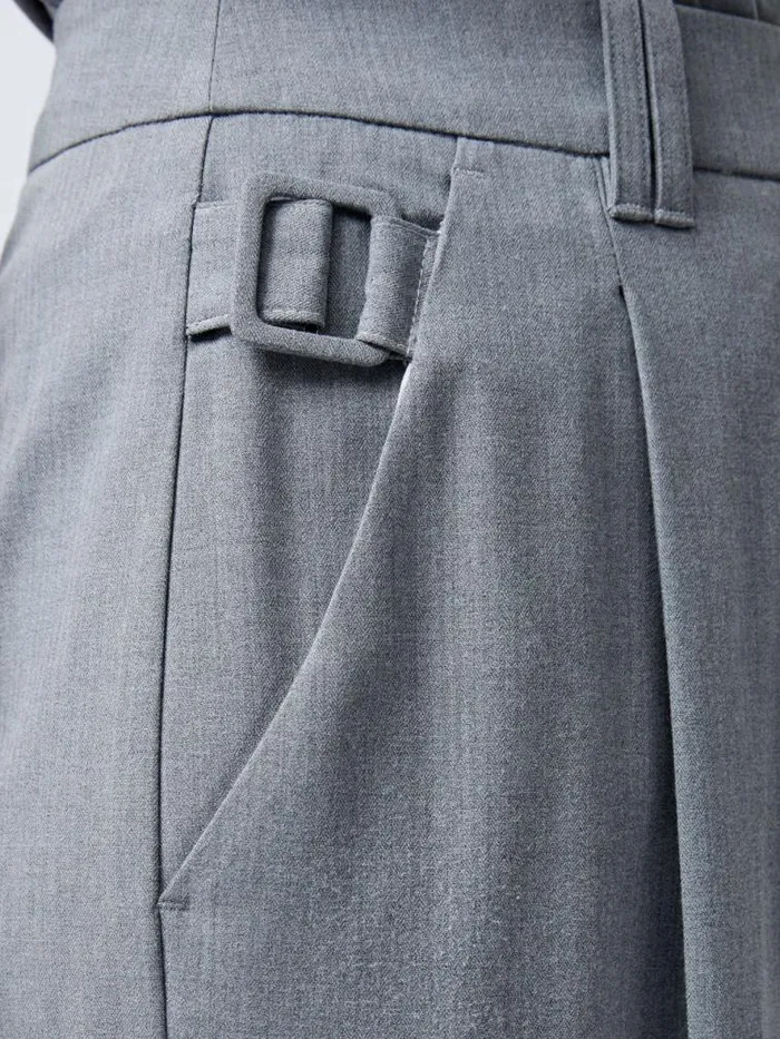 French Connection Franklin Barrel Leg Cargo Trousers Grey Women Trousers