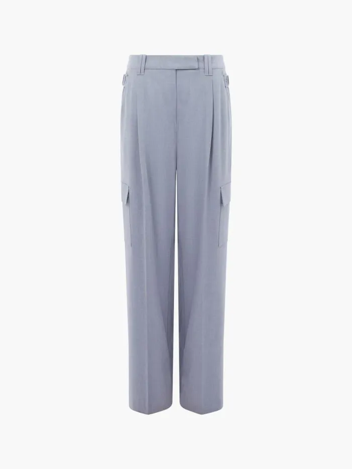French Connection Franklin Barrel Leg Cargo Trousers Grey Women Trousers