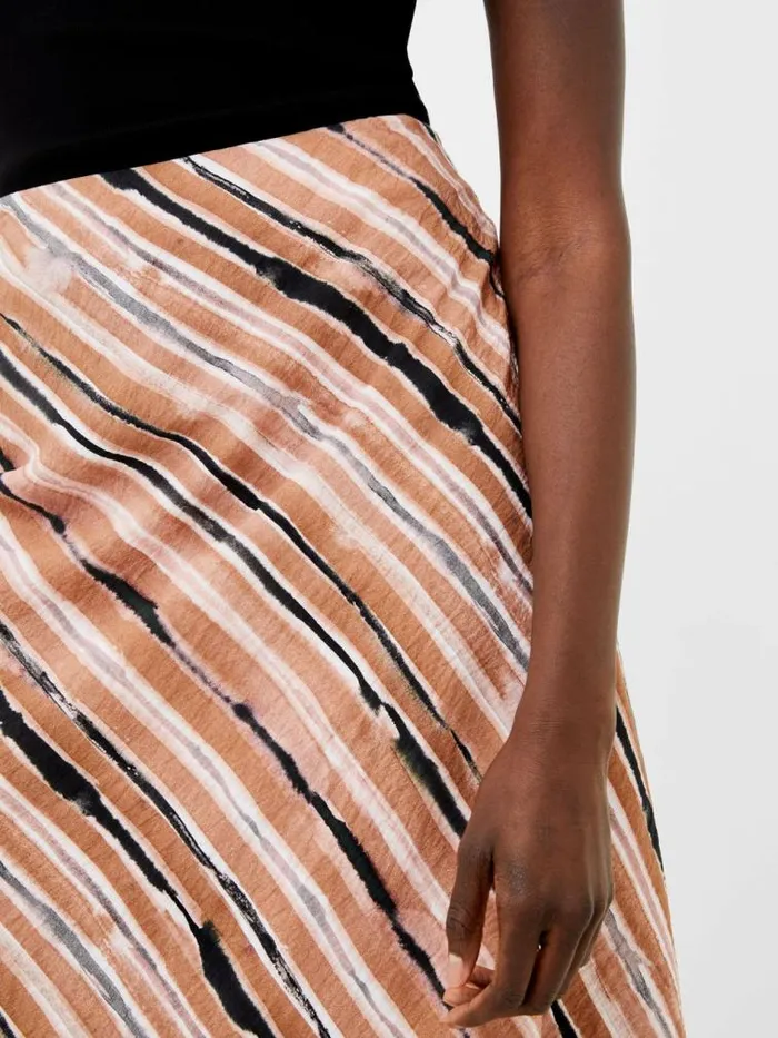 French Connection Gaia Flavia Textured Skirt Mocha Mousse Women Skirts