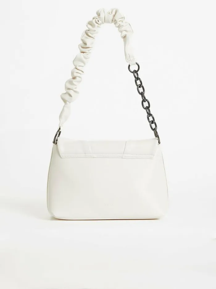 French Connection Jeenaa X Rouched Shoulder Bag White Women Bags and Purses