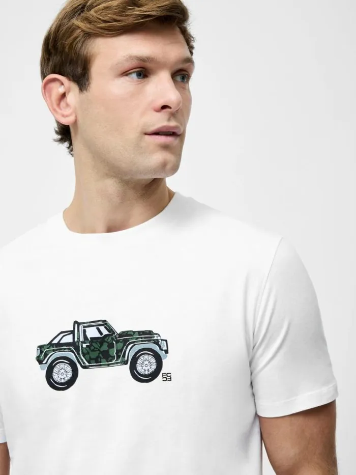 French Connection Jeep Organic Short Sleeve Graphic TShirt White Men TShirts and Polo Shirts French Connection Jeep Organic Short Sleeve Graphic TShirt White Men TShirts and Polo Shirts