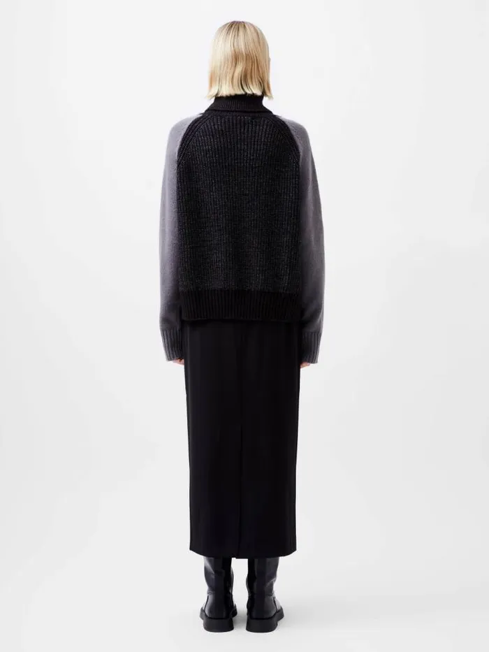 French Connection Kessy High Neck Knit Jumper Charcoalwarm Graphi Women Jumpers and Cardigans