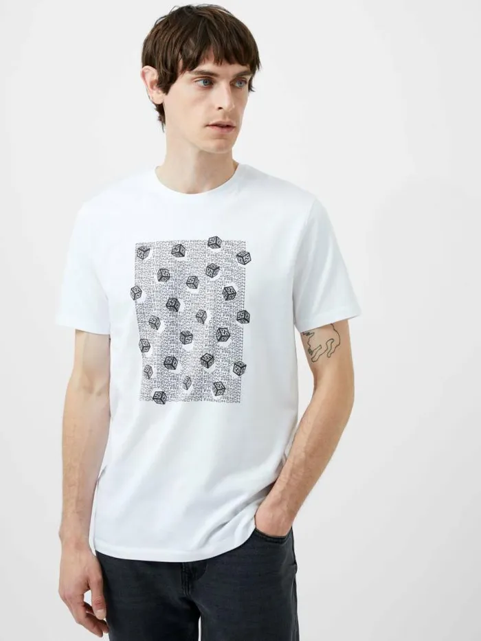 French Connection Mini Dice Organic Graphic TShirt White Men TShirts and Polo Shirts French Connection Mini Dice Organic Graphic TShirt White Men TShirts and Polo Shirts