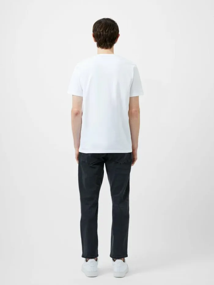 French Connection Mini Dice Organic Graphic TShirt White Men TShirts and Polo Shirts