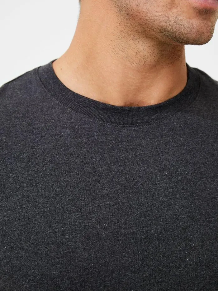 French Connection Organic Cotton Classic TShirt Charcoal Mel Men TShirts and Polo Shirts