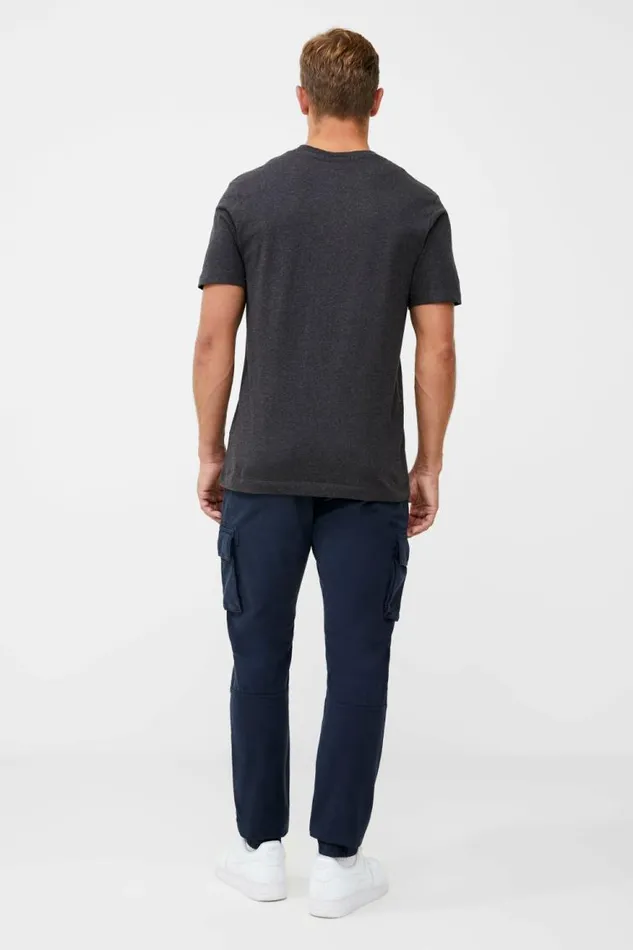 French Connection Organic Cotton Classic TShirt Charcoal Mel Men TShirts and Polo Shirts