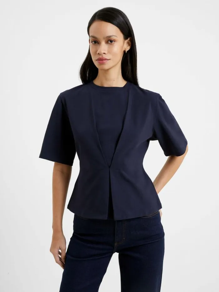 French Connection Pearl Top Utility Blue Women Tops