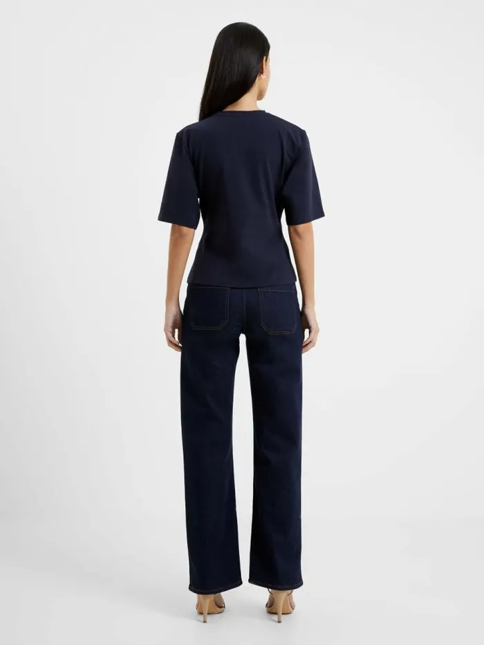 French Connection Pearl Top Utility Blue Women Tops