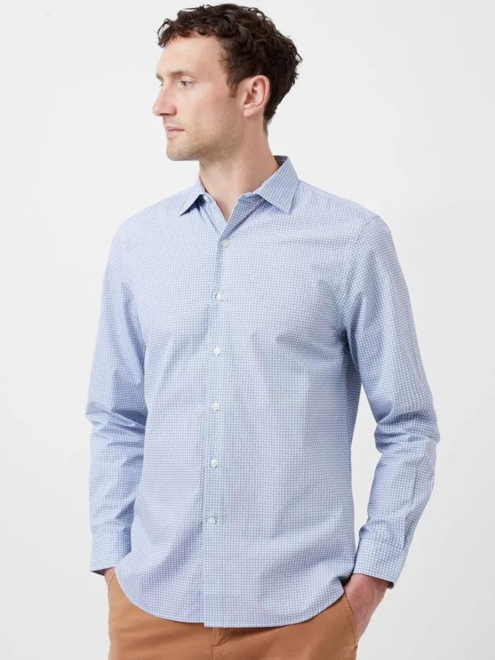 French Connection Regular Fit Classic Collar Geo Floral Shirt Lt Blue Print Men Shirts French Connection Regular Fit Classic Collar Geo Floral Shirt Lt Blue Print Men Shirts