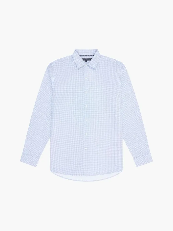 French Connection Regular Fit Classic Collar Geo Floral Shirt Lt Blue Print Men Shirts