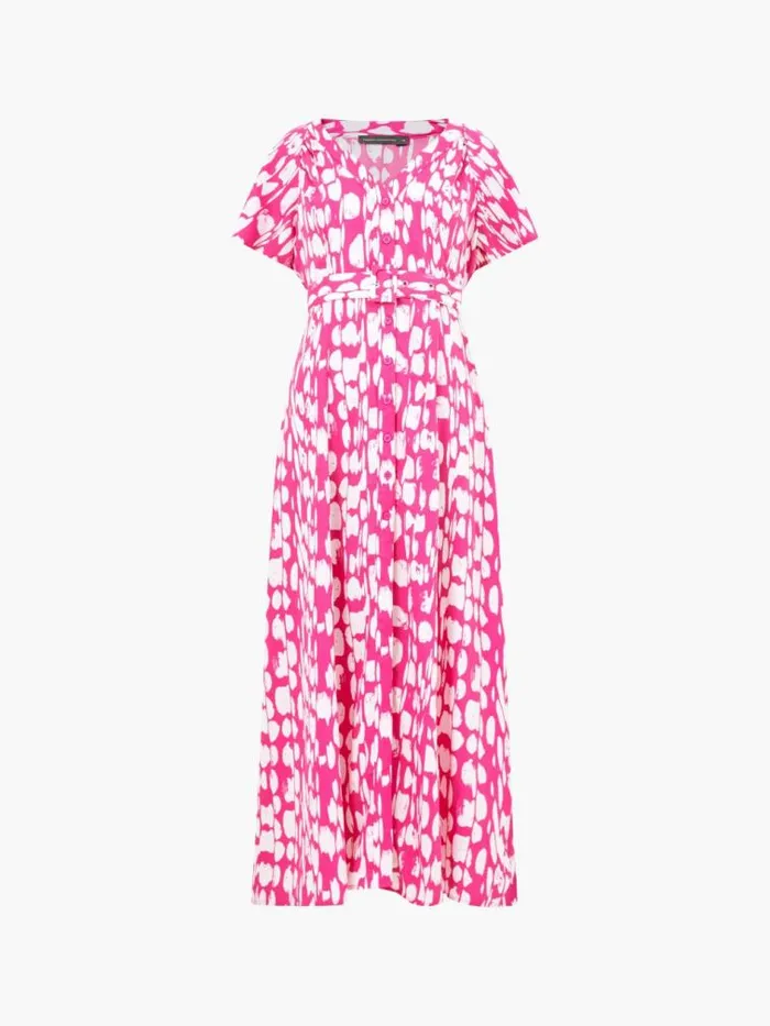 French Connection Riley Belted Maxi Dress Wild Rosawhite Women Dresses