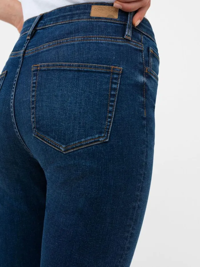 French Connection Stretch Denim Bootcut Ankle Length Jeans 30 Inch Vintage Mid Wash Women Trousers