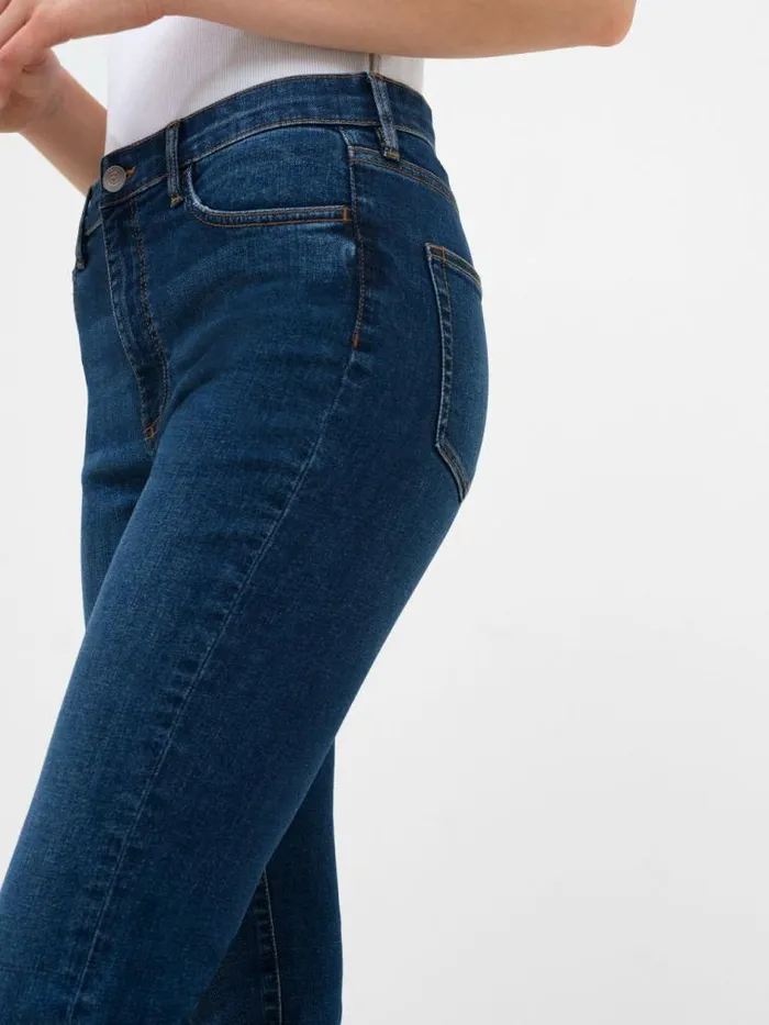 French Connection Stretch Denim Bootcut Ankle Length Jeans 30 Inch Vintage Mid Wash Women Trousers