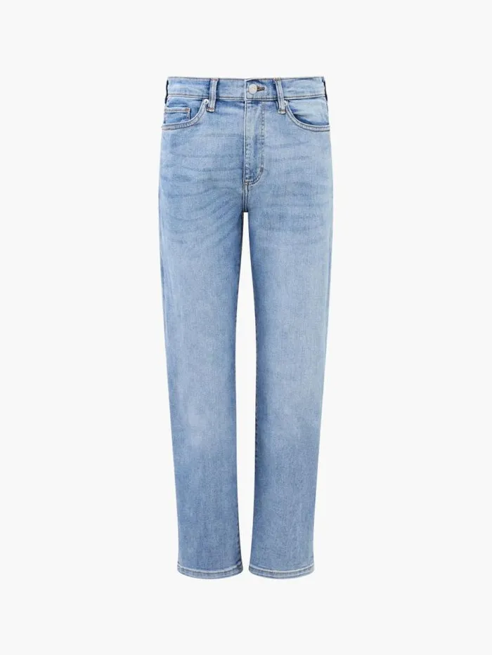 French Connection Stretch Denim Cigarette Fit Ankle Length Jeans 28 Inch Bleach Wash Women Trousers