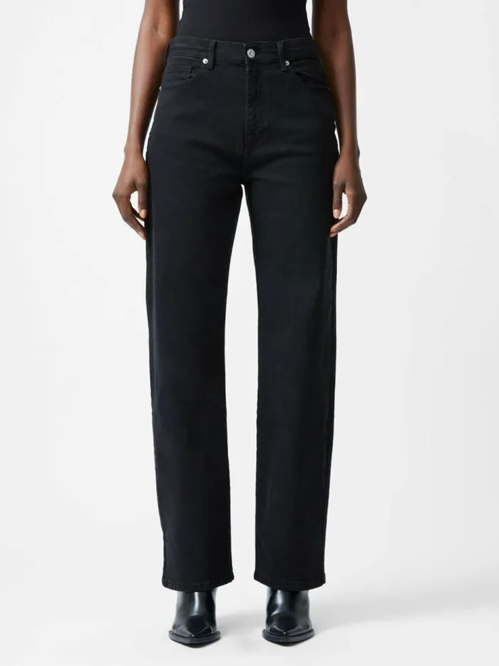 French Connection Toms Denim Bleach Line Jeans 32 Inch Just Black Women Trousers French Connection Toms Denim Bleach Line Jeans 32 Inch Just Black Women Trousers