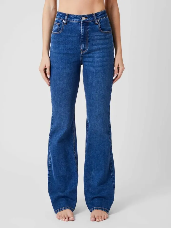 French Connection Toms Denim Flared Jeans Mid Wash Women Trousers