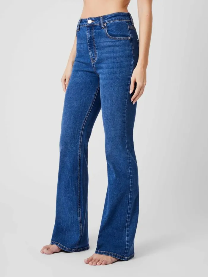 French Connection Toms Denim Flared Jeans Mid Wash Women Trousers