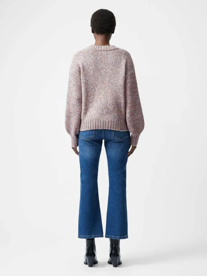 French Connection Tweed VNeck Jumper Multi Women Jumpers and Cardigans