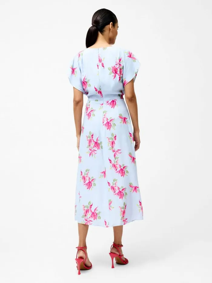 French Connection Vivienne Eco Viscose Front Dress Sky Blue Women Dresses