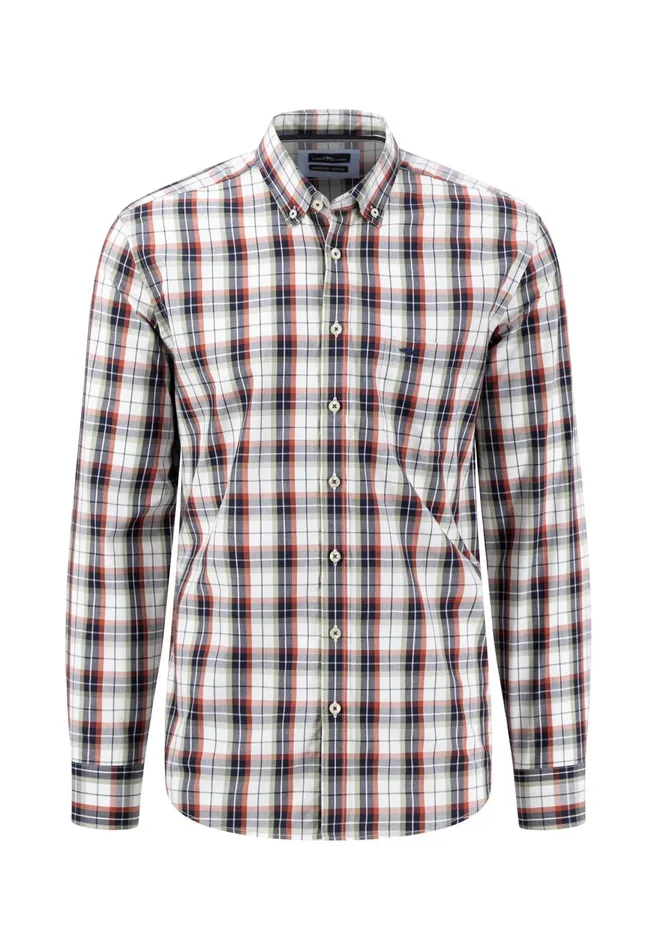 FYNCHHATTON Carroted Shirt With Buttondown Collar Light Khakidark Emeraldvibrant Bluerust Men Sale FYNCHHATTON Carroted Shirt With Buttondown Collar Light Khakidark Emeraldvibrant Bluerust Men Sale
