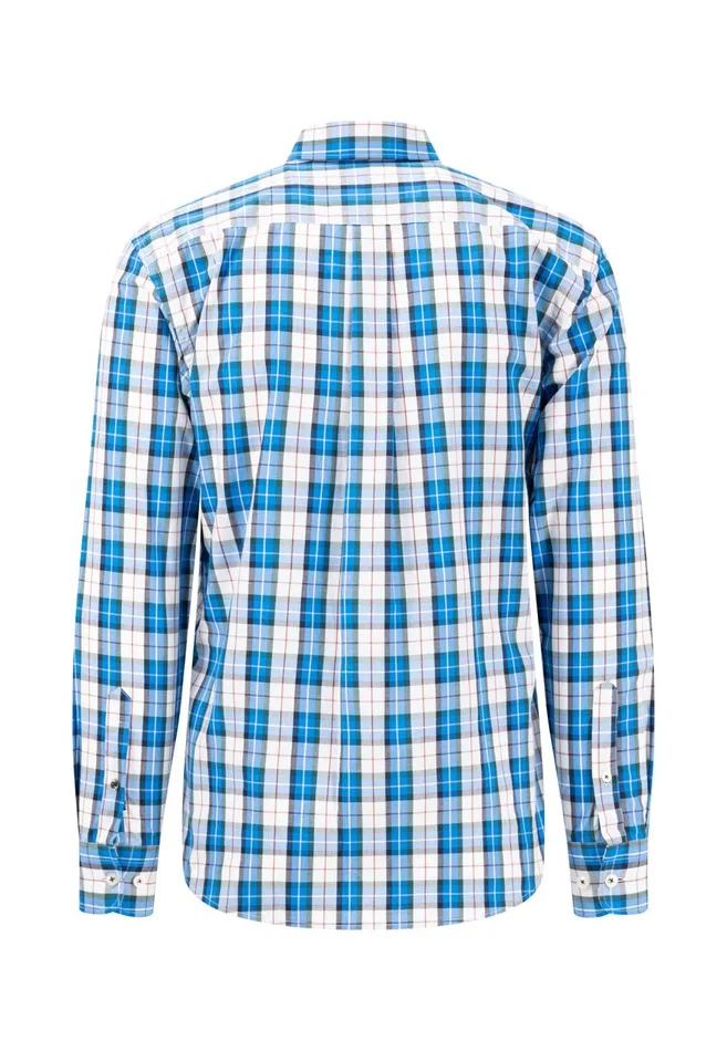 FYNCHHATTON Carroted Shirt With Buttondown Collar Light Khakidark Emeraldvibrant Bluerust Men Sale