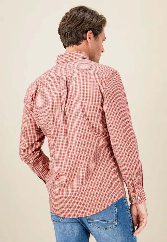 FYNCHHATTON Carroted Shirt With Buttondown Collar Light Khakidark Emeraldvibrant Bluerust Men Sale