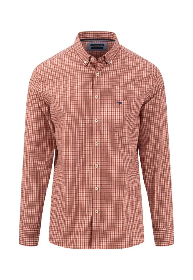 FYNCHHATTON Carroted Shirt With Buttondown Collar Light Khakidark Emeraldvibrant Bluerust Men Sale