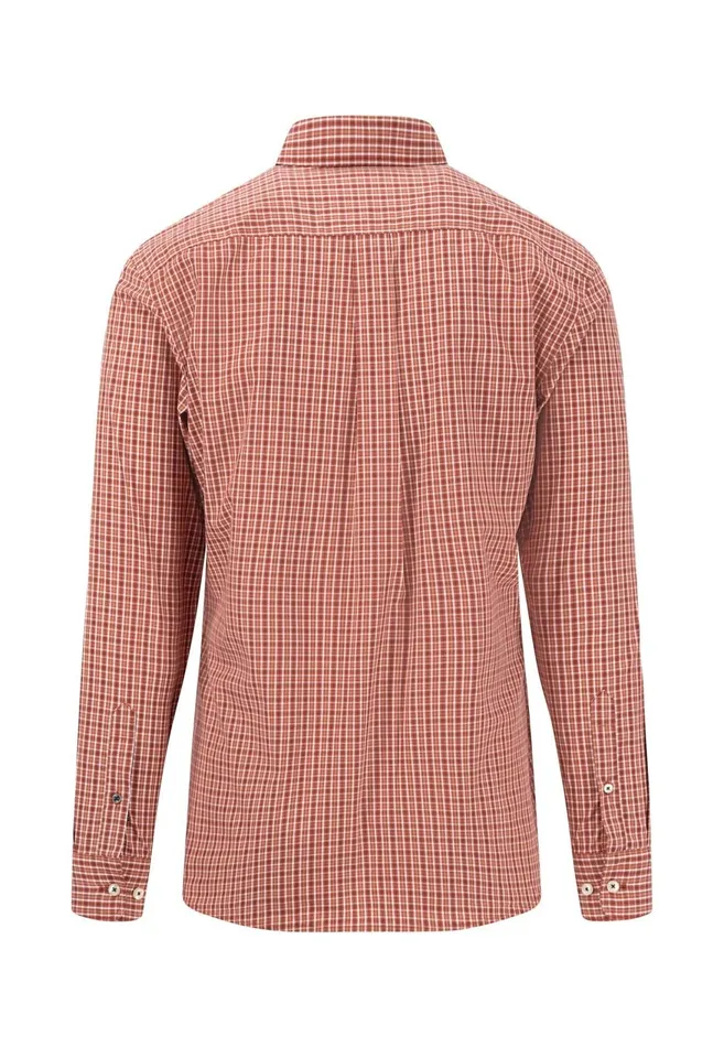 FYNCHHATTON Carroted Shirt With Buttondown Collar Light Khakidark Emeraldvibrant Bluerust Men Sale