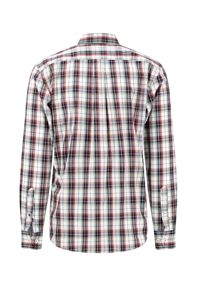 FYNCHHATTON Carroted Shirt With Buttondown Collar Light Khakidark Emeraldvibrant Bluerust Men Sale