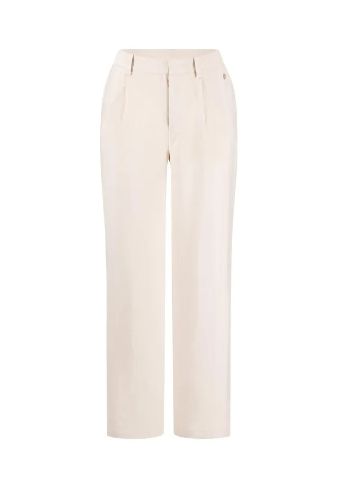 FYNCHHATTON Casualfit Trousers In Plain Colors Sand Women Pants