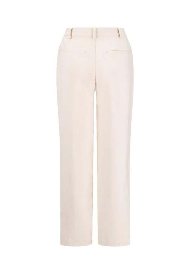 FYNCHHATTON Casualfit Trousers In Plain Colors Sand Women Pants